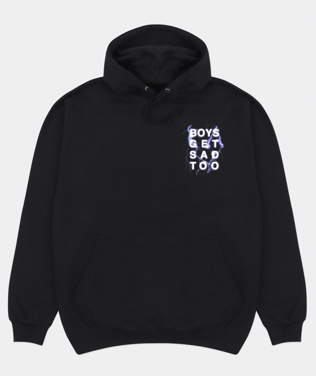 LIGHTNING HOODY BLACK Boys Get Sad Too