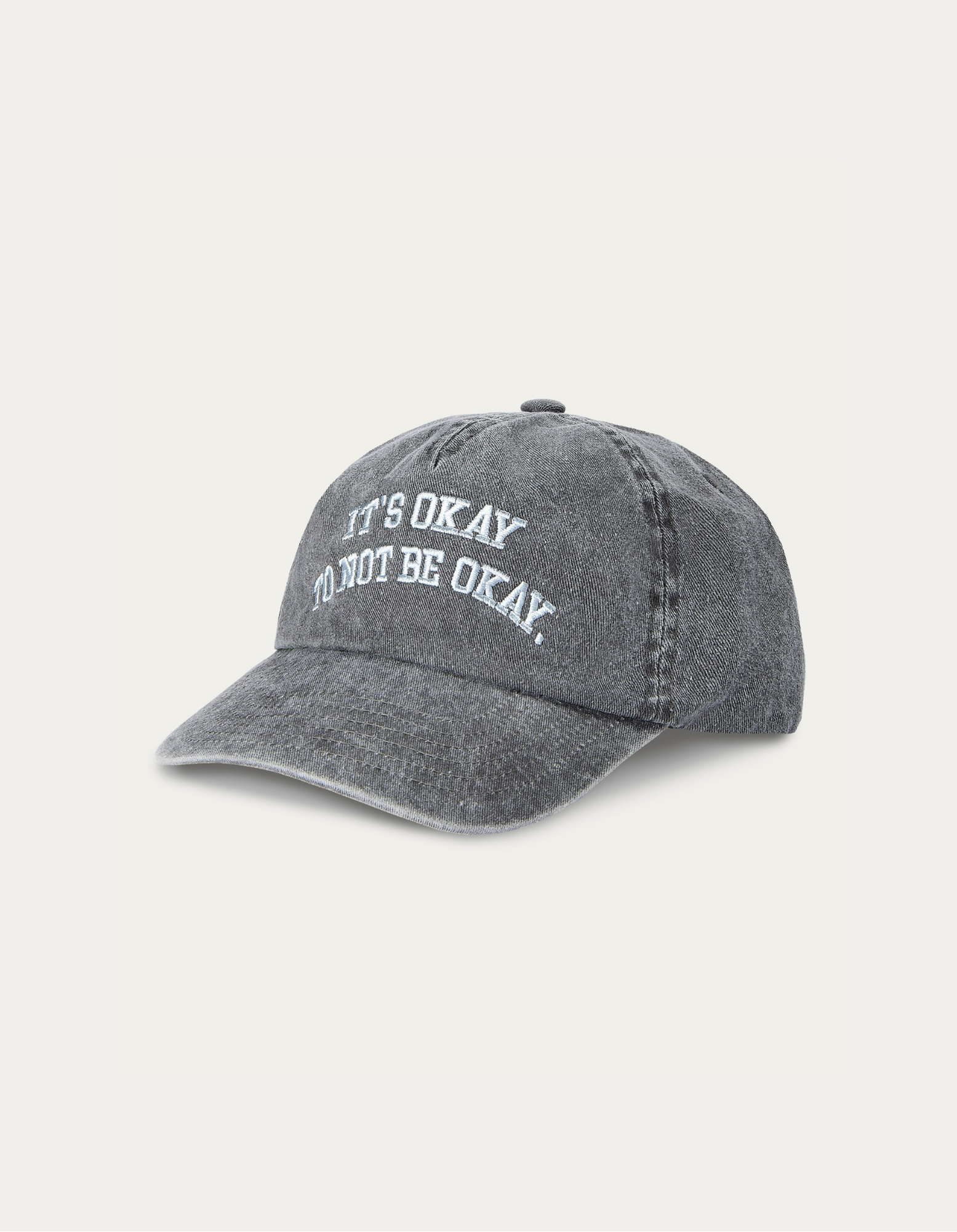 IT'S OKAY VINTAGE BLACK 5-PANEL CAP