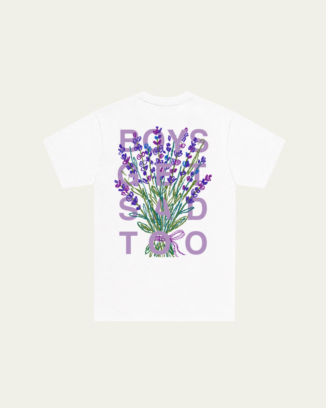 LAVENDER WHITE TEE