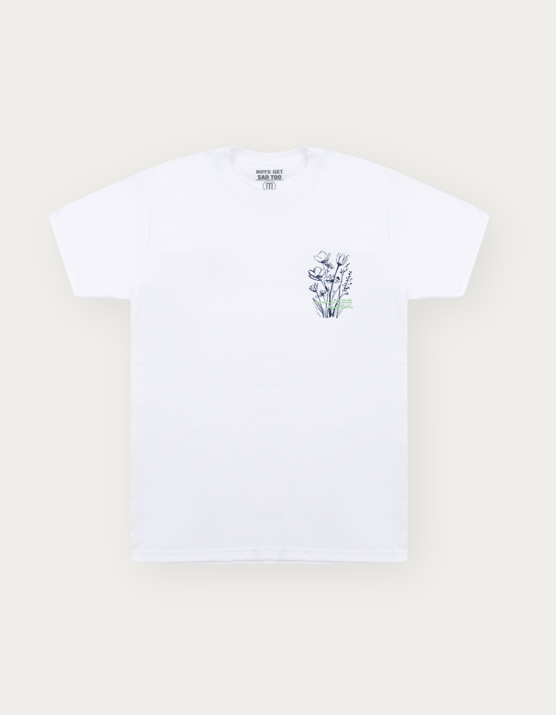 FLOWER TAKE TIME WHITE TEE