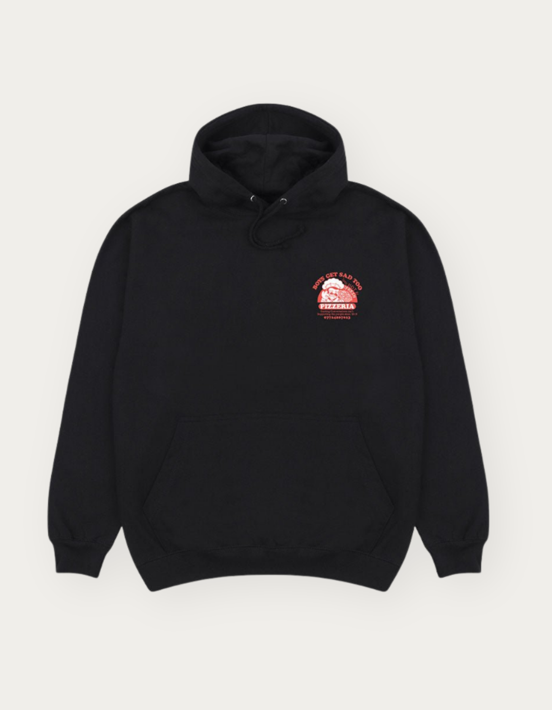 PIZZA HOODY BLACK – Boys Get Sad Too
