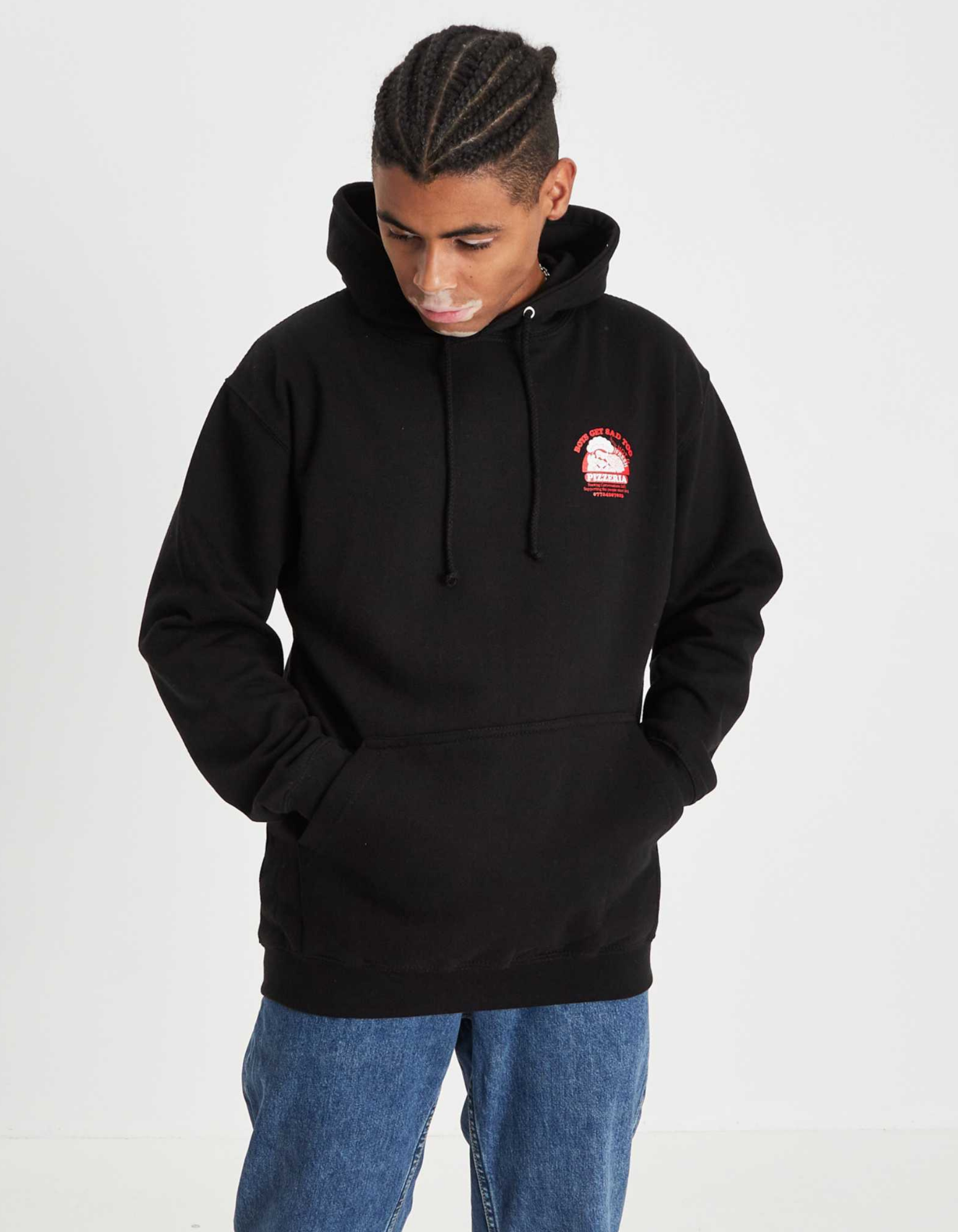 PIZZA HOODY BLACK
