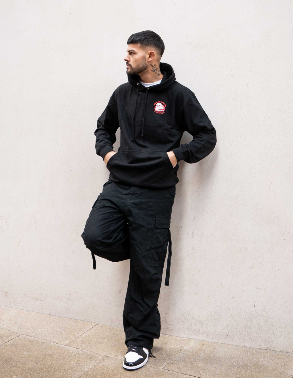 PIZZA HOODY BLACK