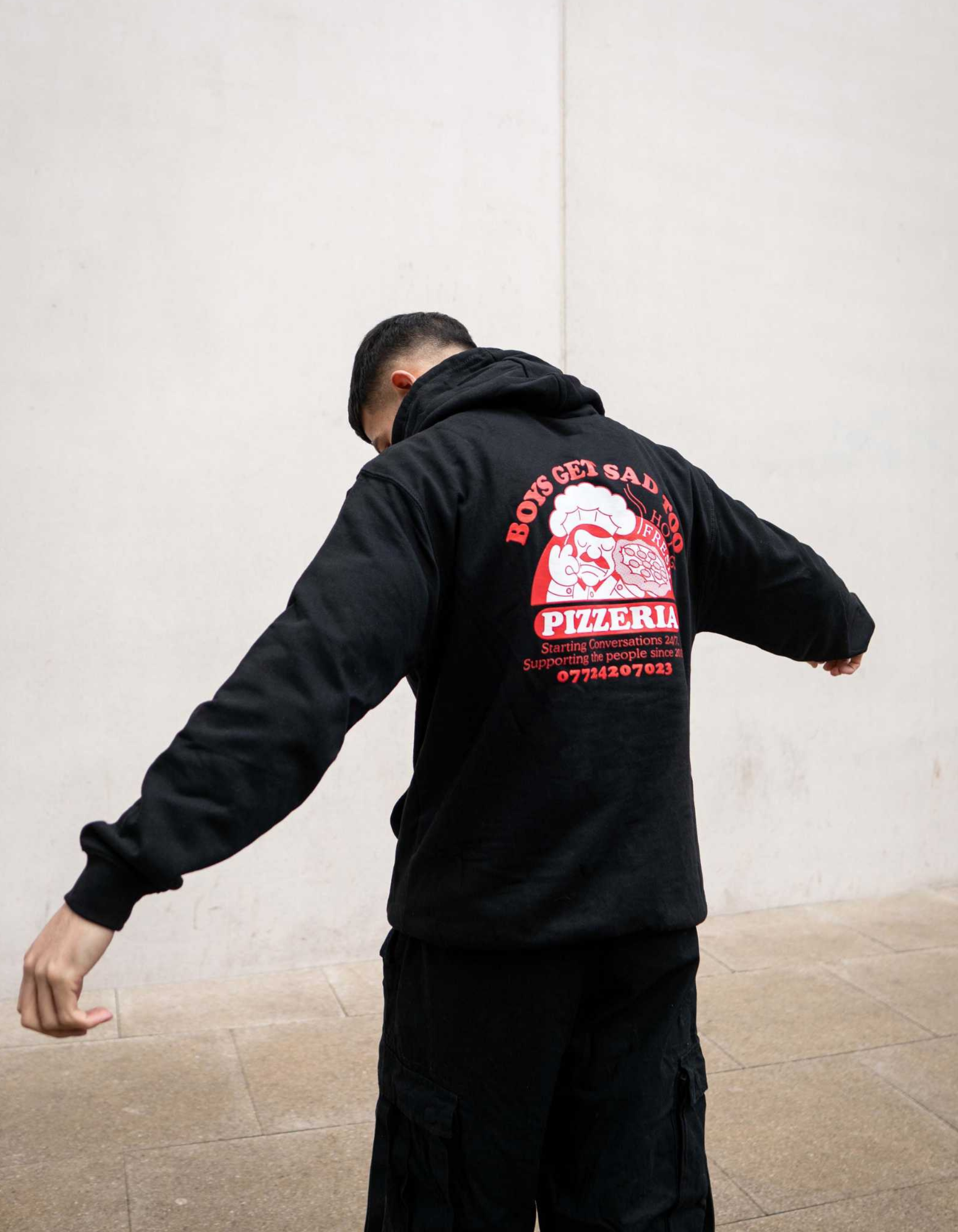 PIZZA HOODY BLACK – Boys Get Sad Too PIZZA HOODY BLACK – Boys Get Sad Too