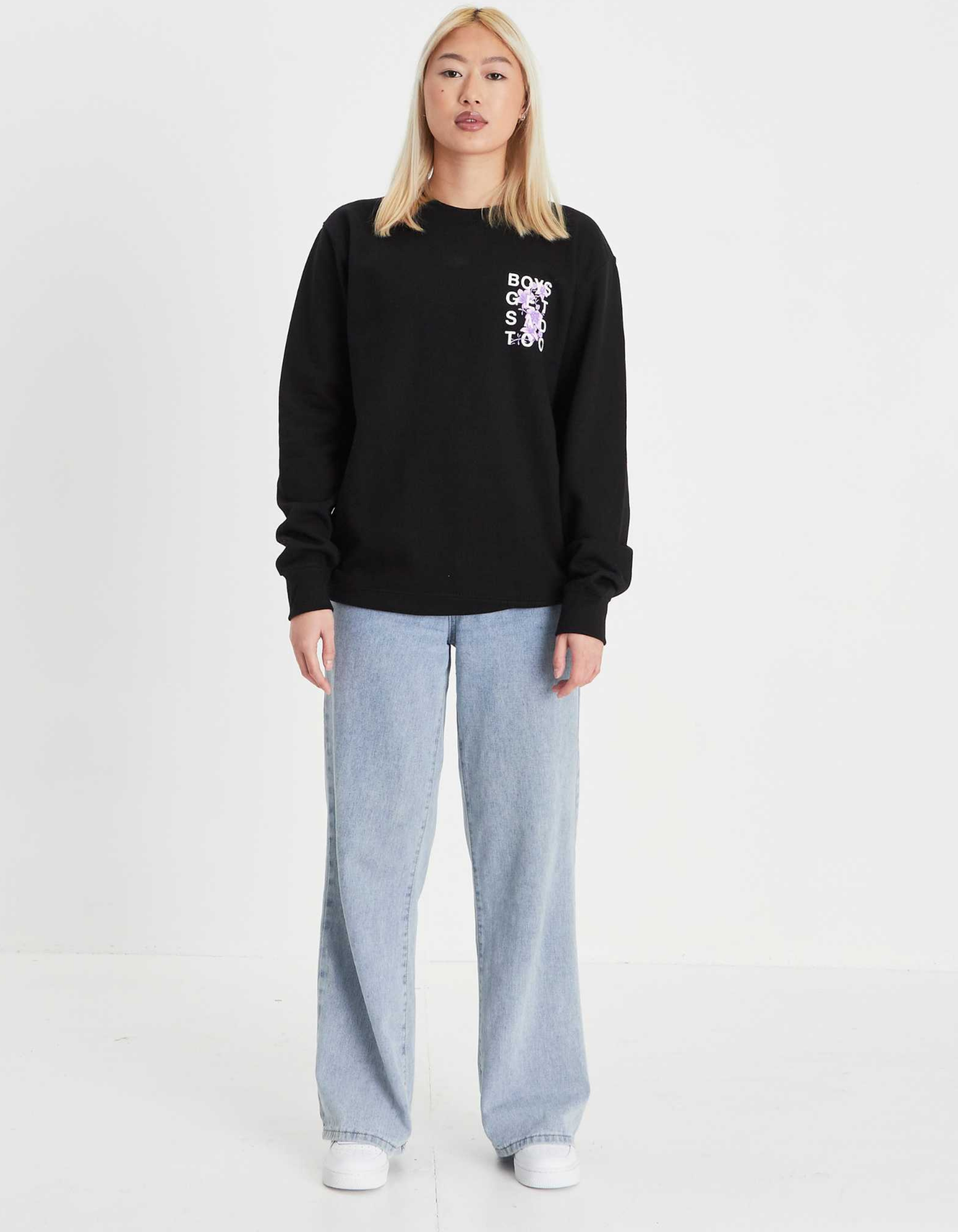 FLOWER CREWNECK BLACK