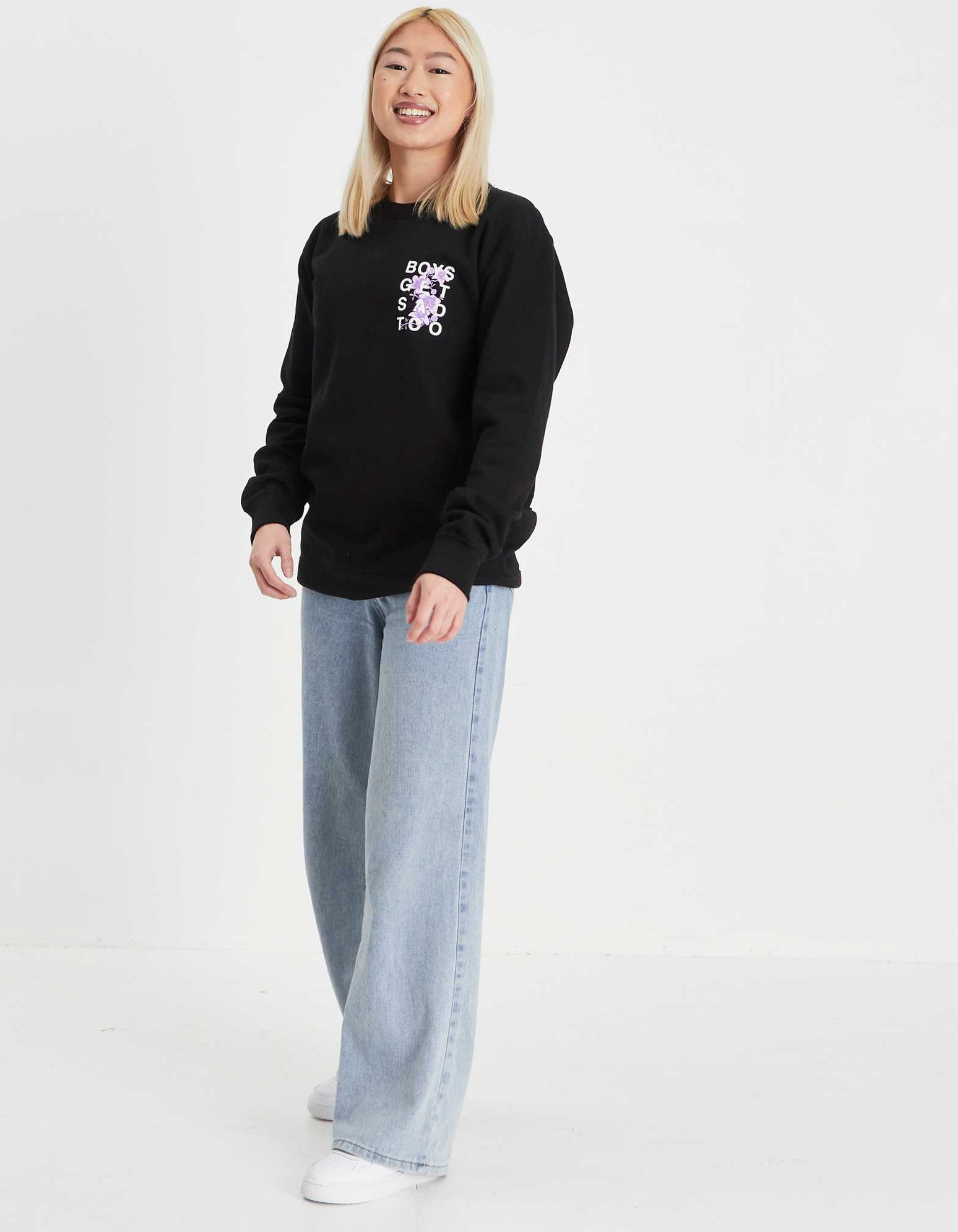 FLOWER CREWNECK BLACK
