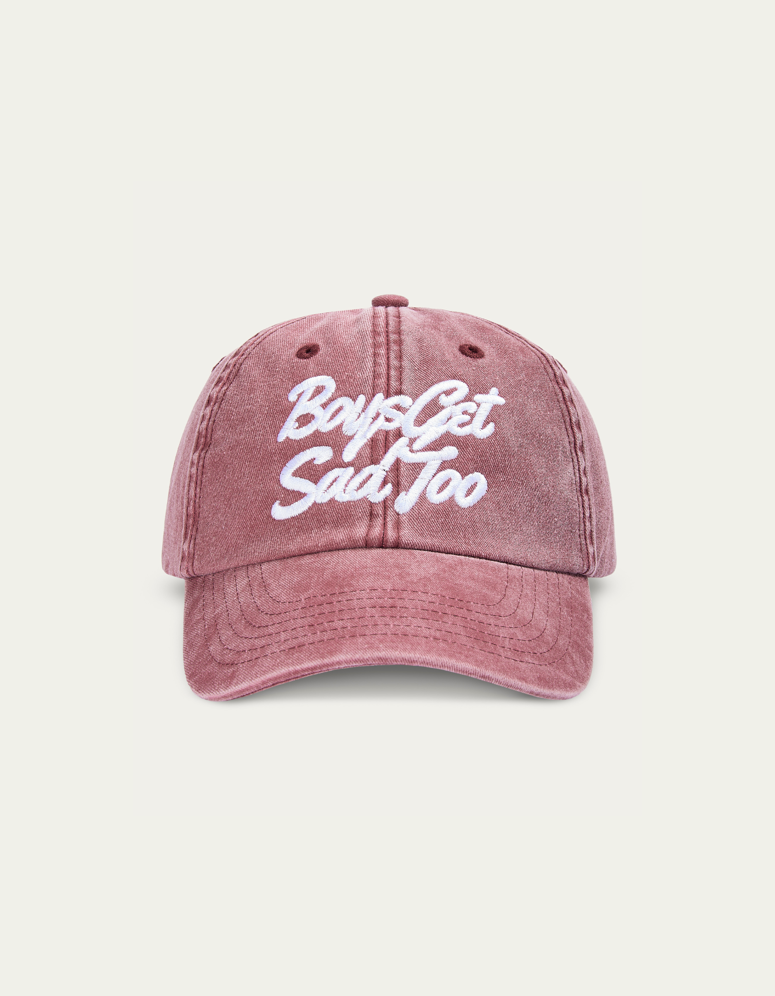 SCRIPT VINTAGE RED 6-PANEL CAP