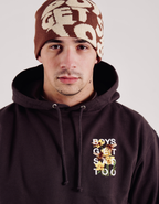 BEES & DAFFODIL HOODY DARK GREY