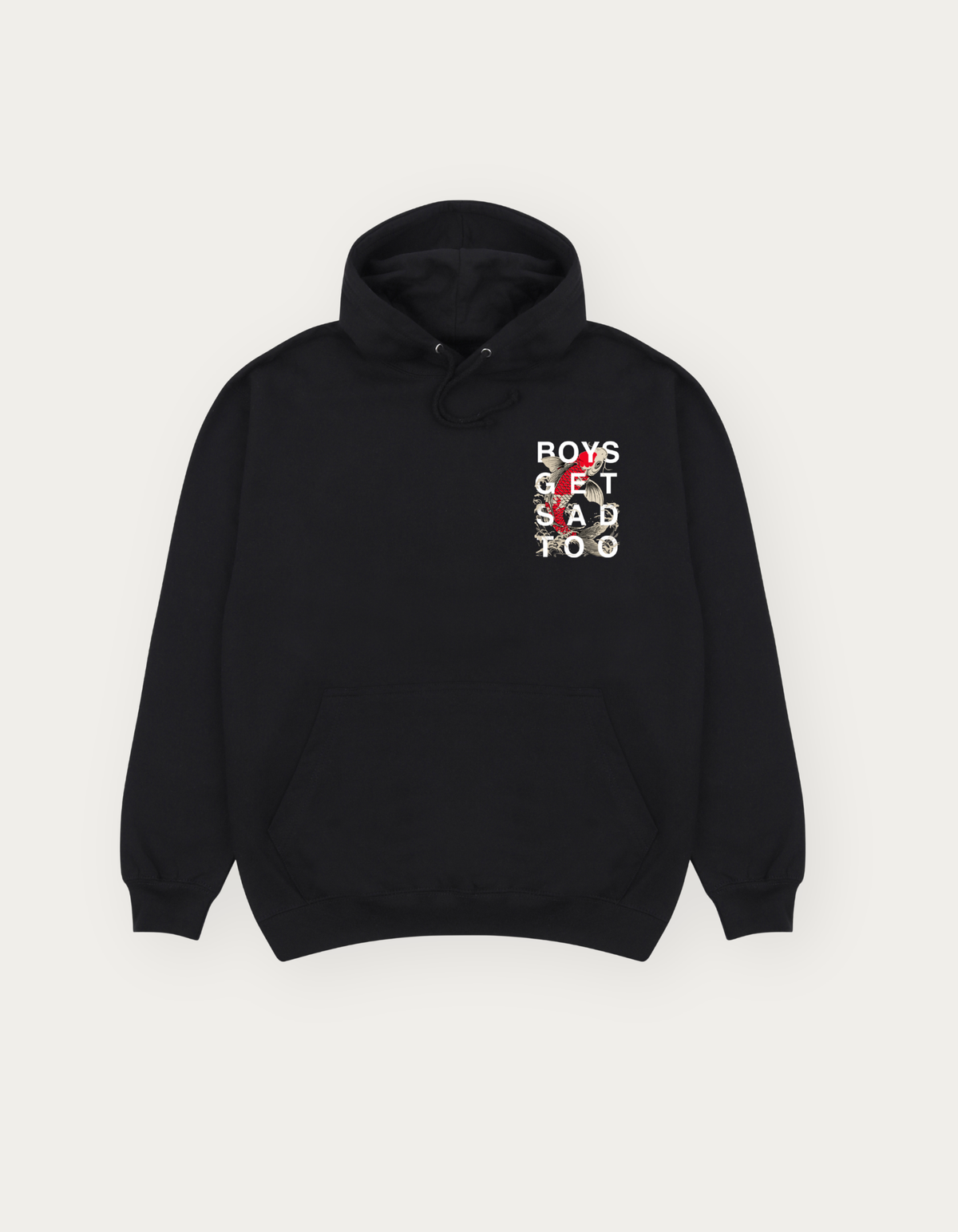 LUCKY KOI HOODY BLACK – Boys Get Sad Too