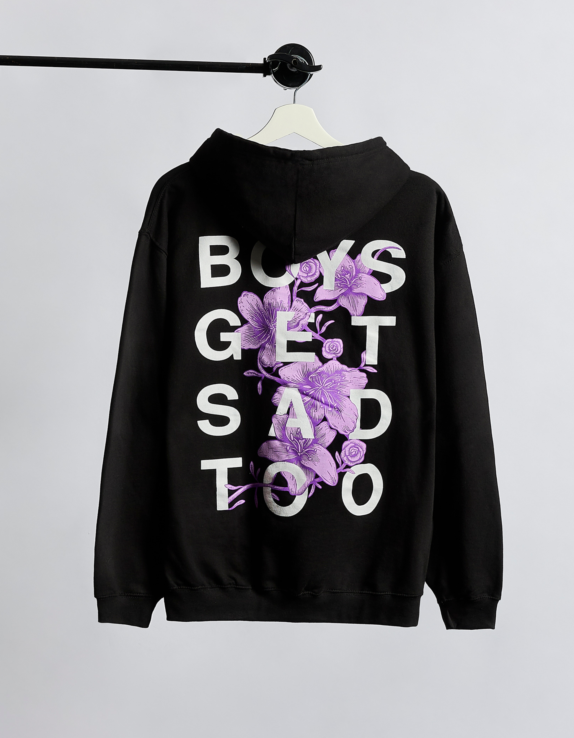 FLOWER HOODY BLACK