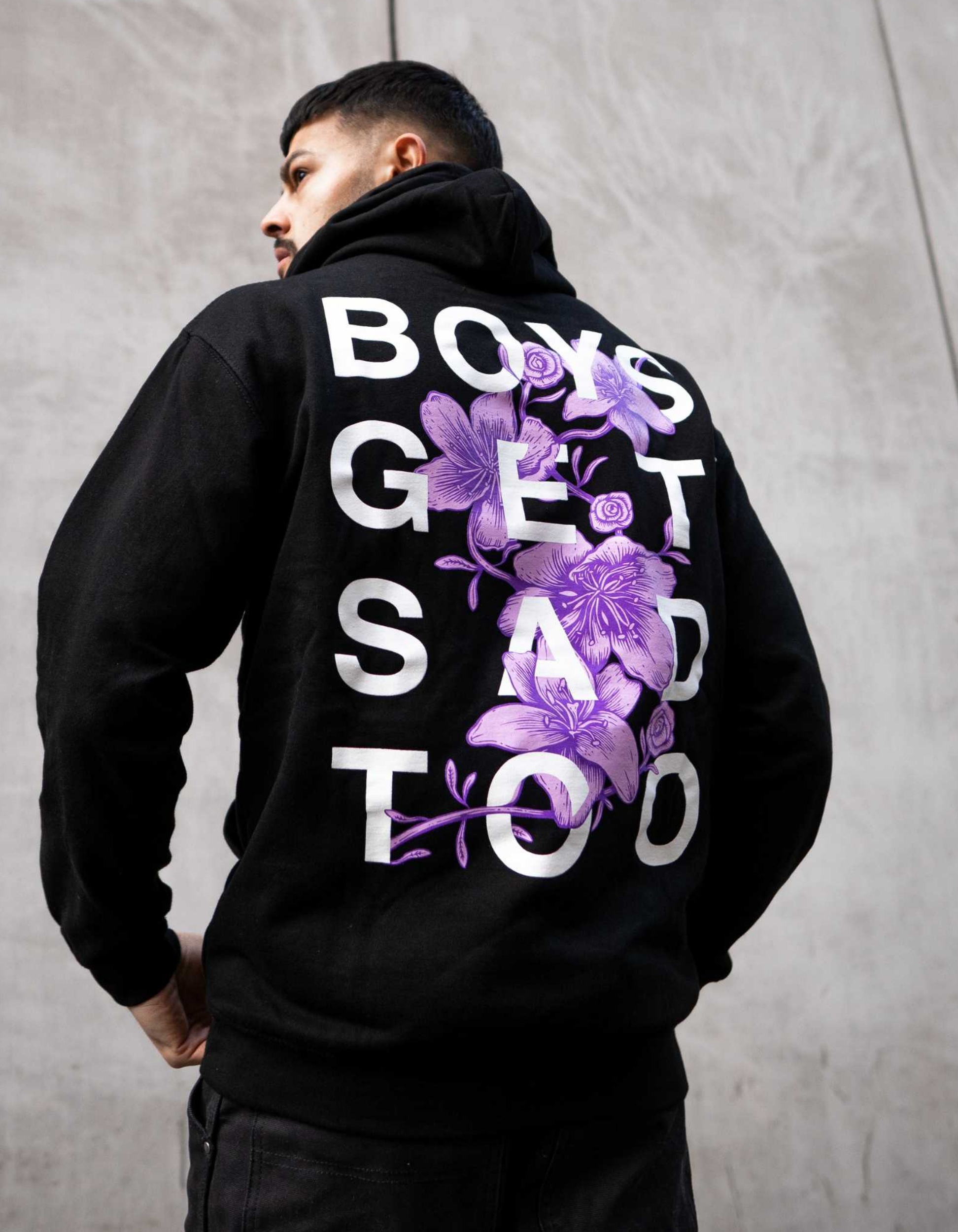 FLOWER HOODY BLACK