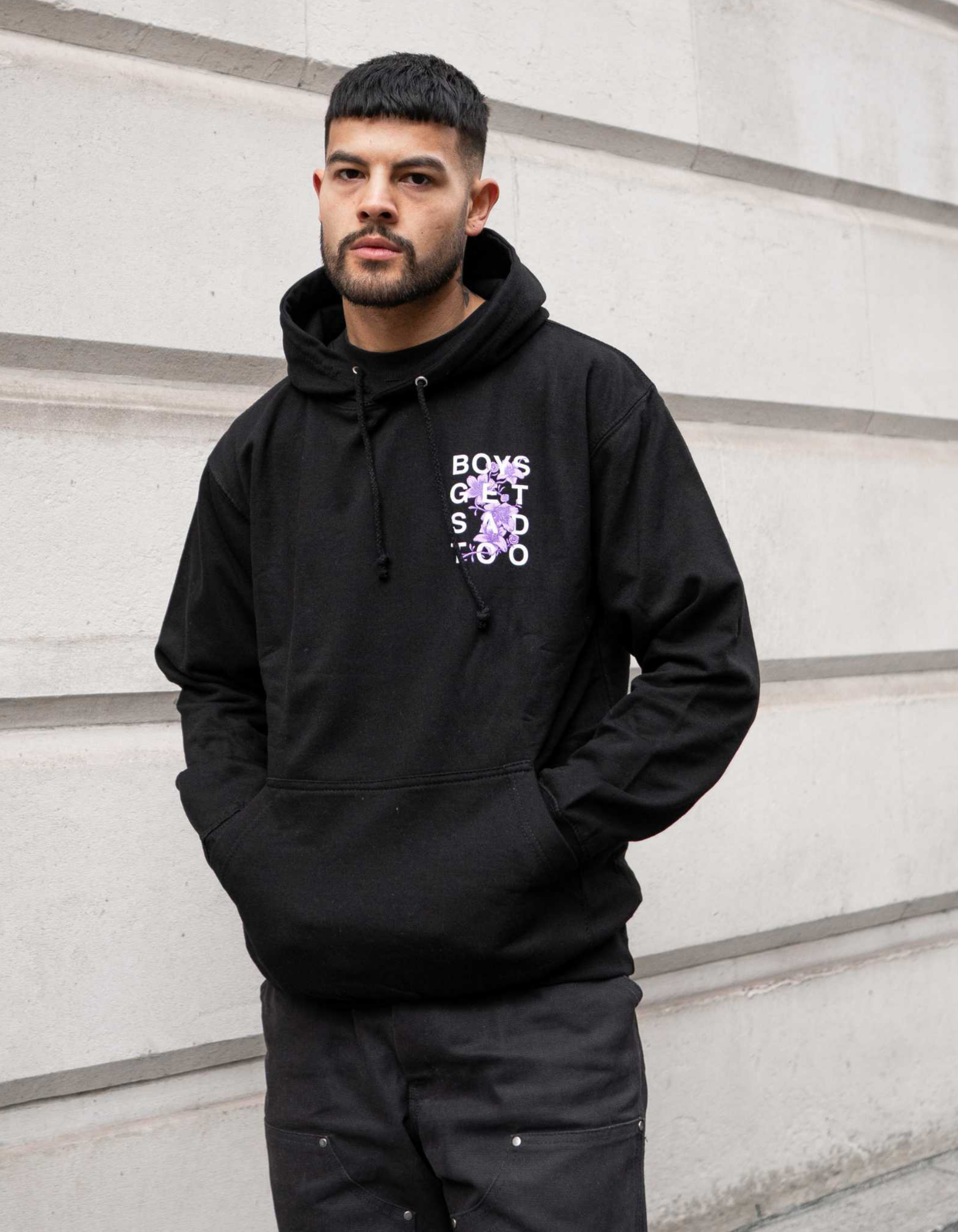 FLOWER HOODY BLACK