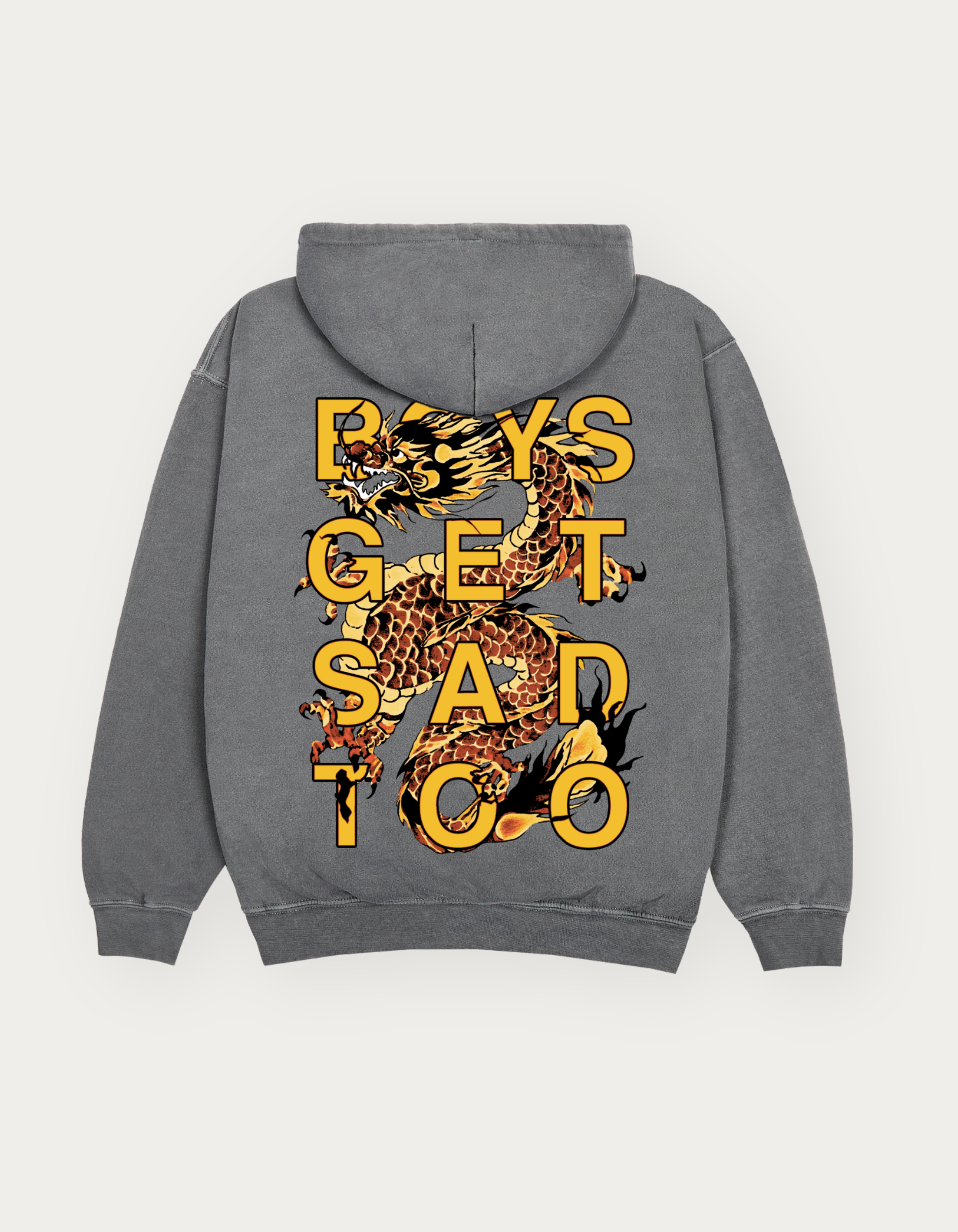 DRAGON HOODY OVER DYED VINTAGE GREY