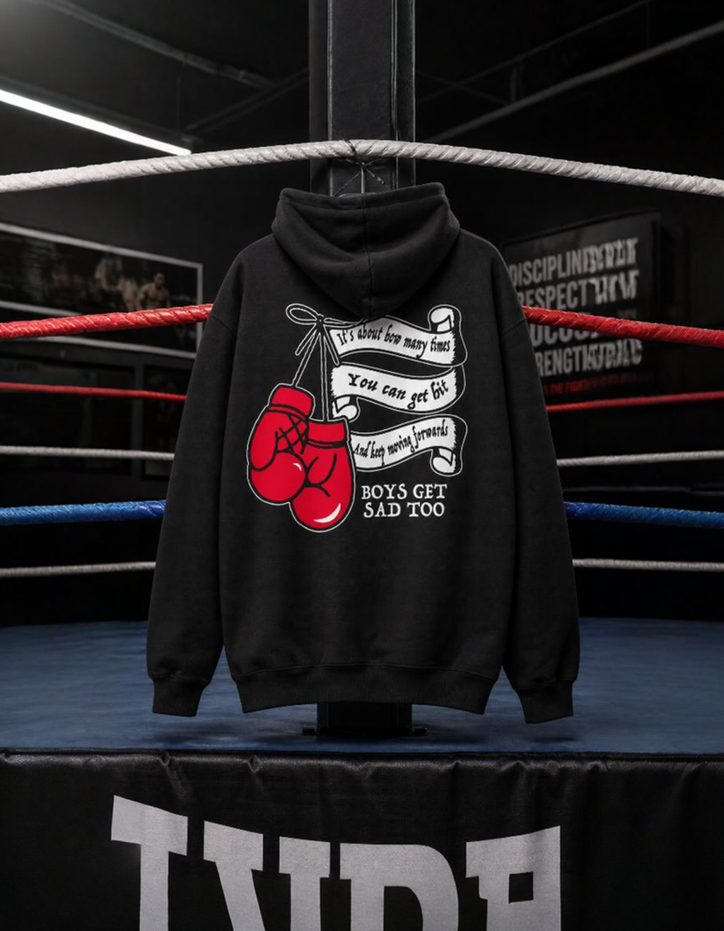 BOXING GLOVE HOODY BLACK