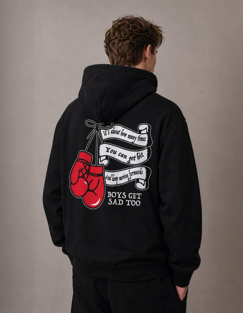 BOXING GLOVE HOODY BLACK