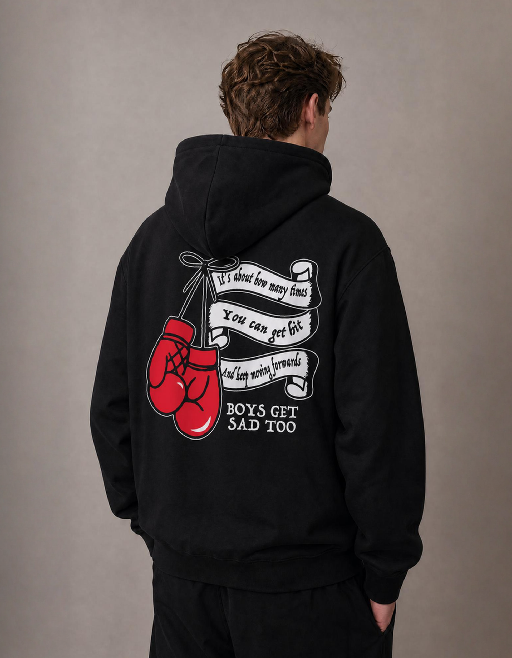 BOXING GLOVE HOODY BLACK