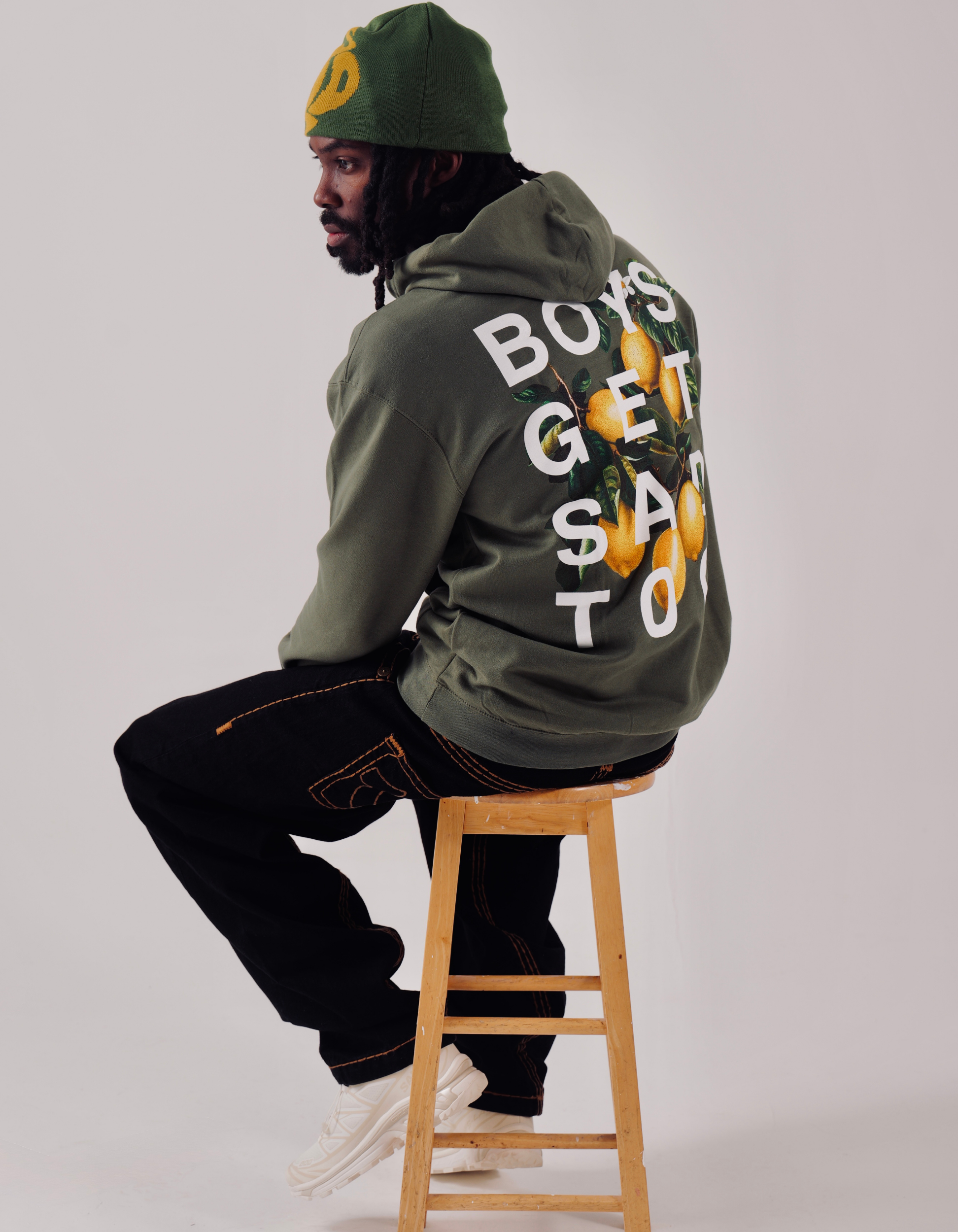 LEMON HOODY MOSS GREEN