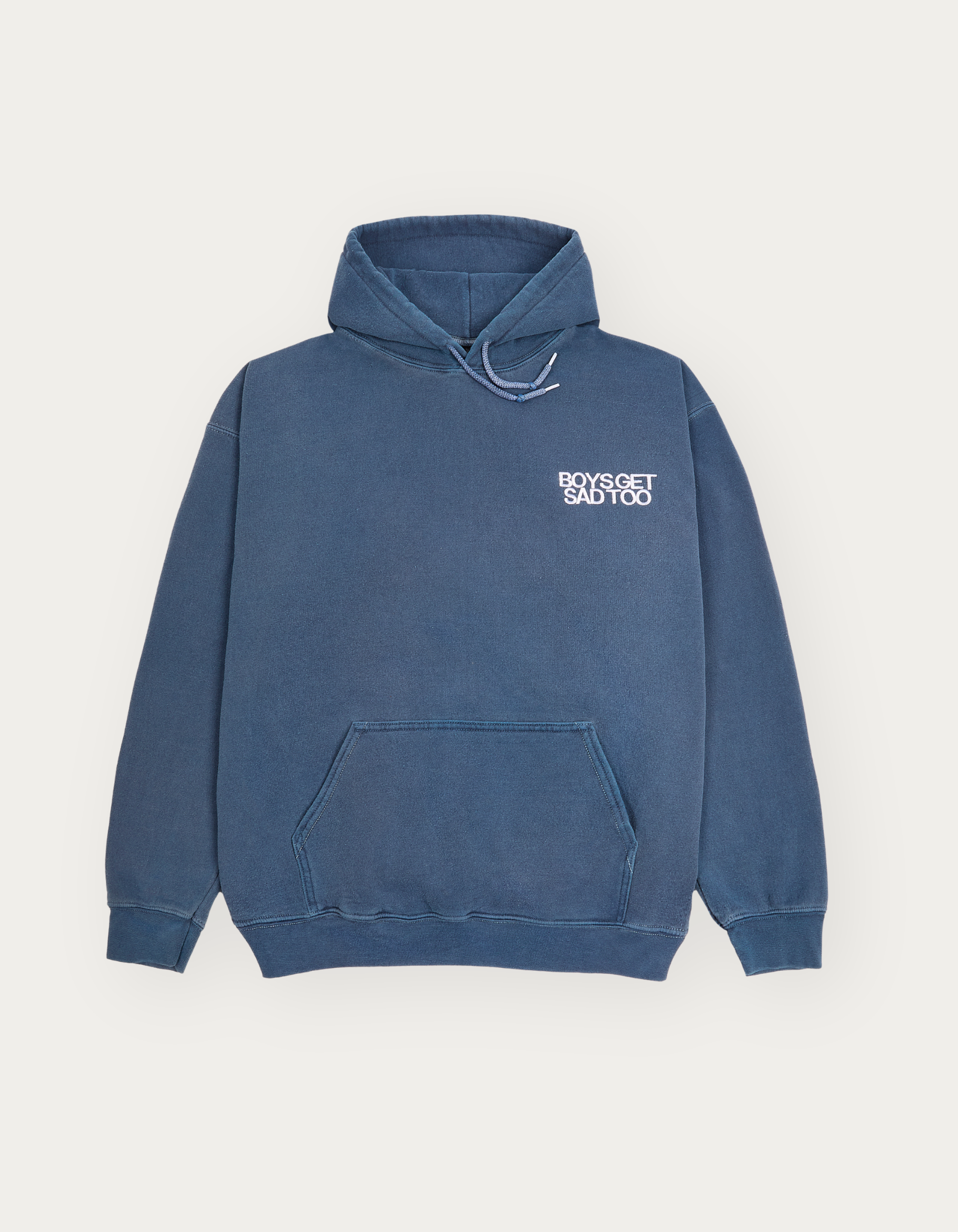 ESSENTIALS OVER DYED HOODY VINTAGE BLUE