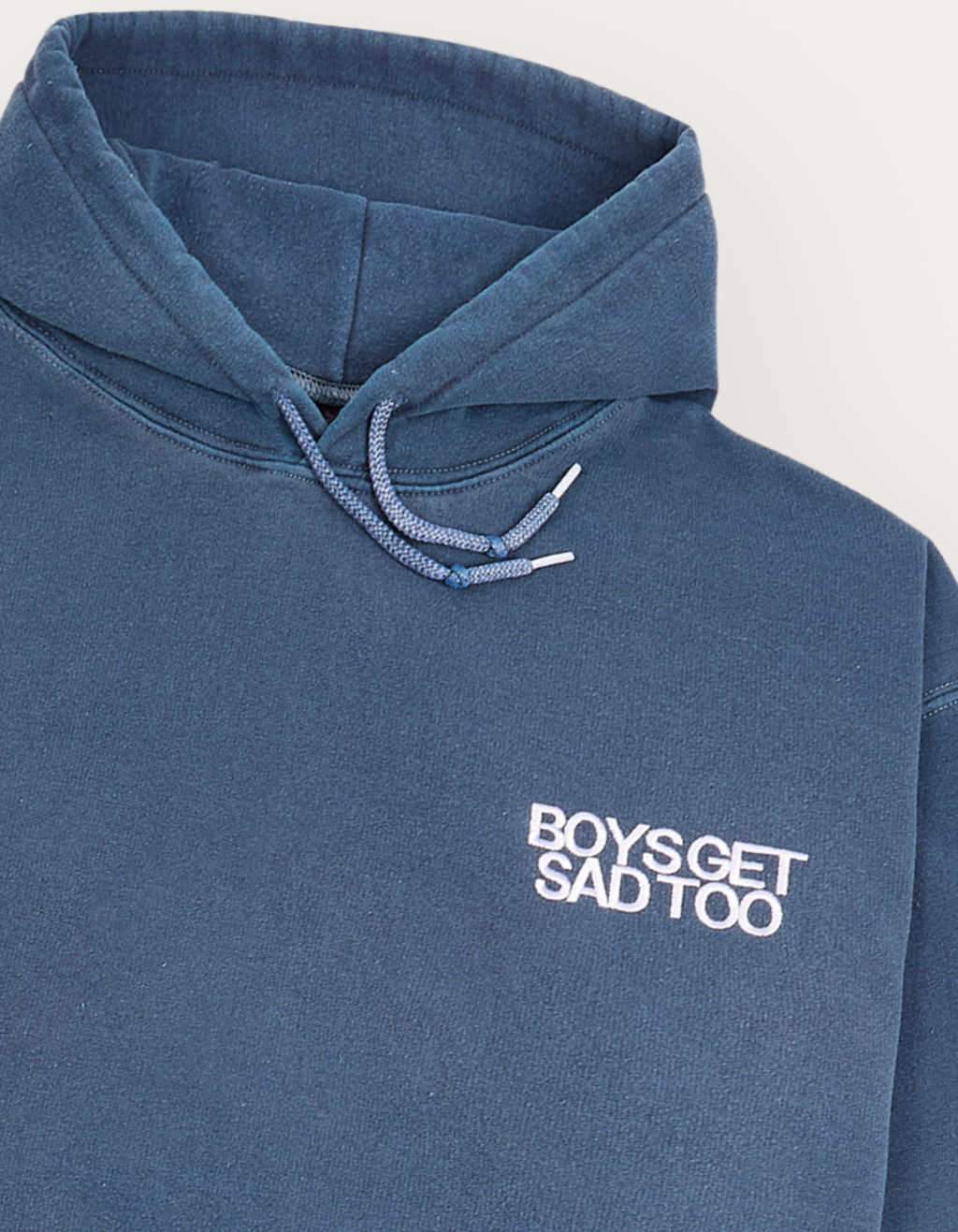 ESSENTIALS OVER DYED HOODY VINTAGE BLUE