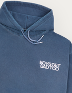 ESSENTIALS OVER DYED HOODY VINTAGE BLUE