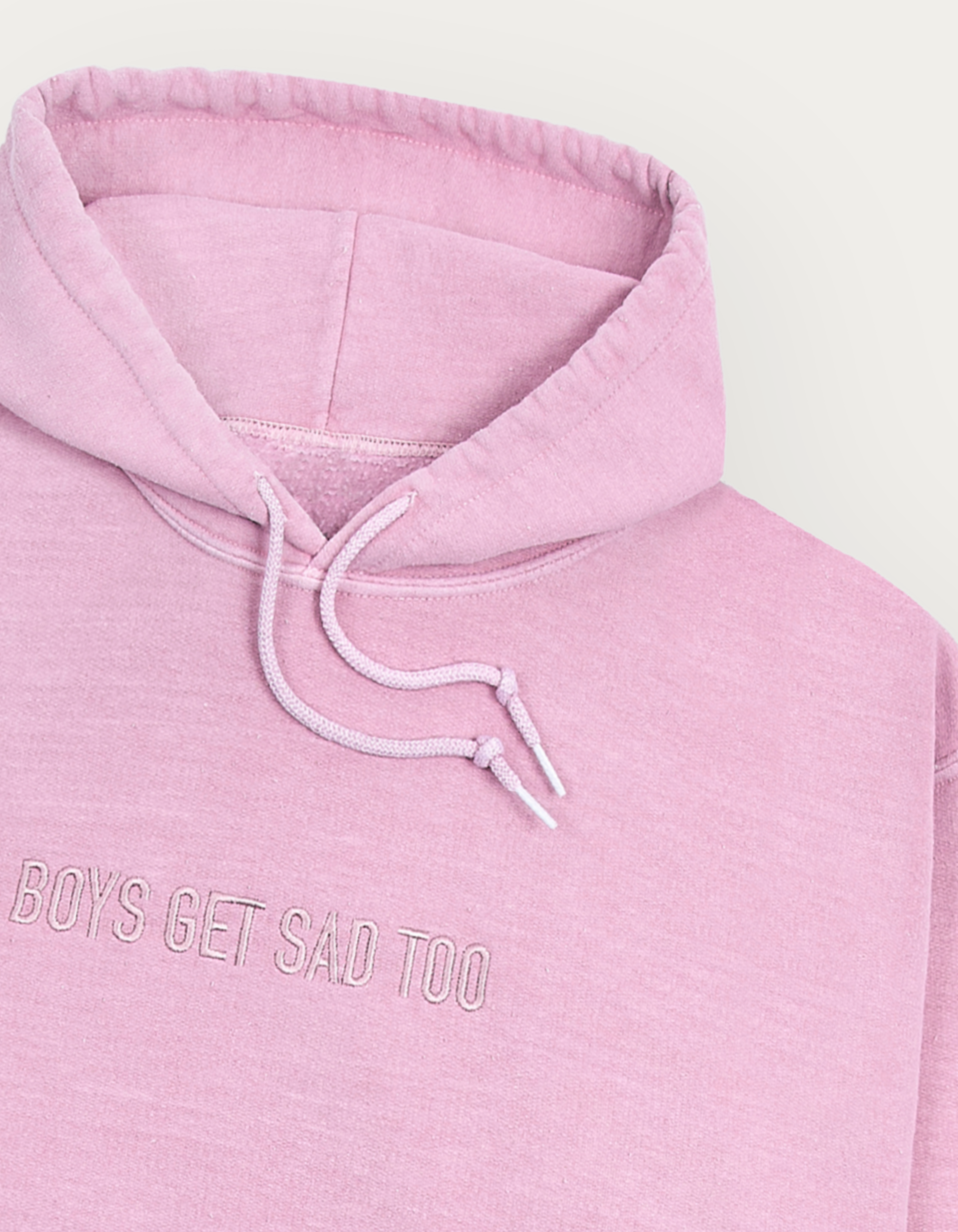 STITCH OVER DYED HOODY ROSE PINK