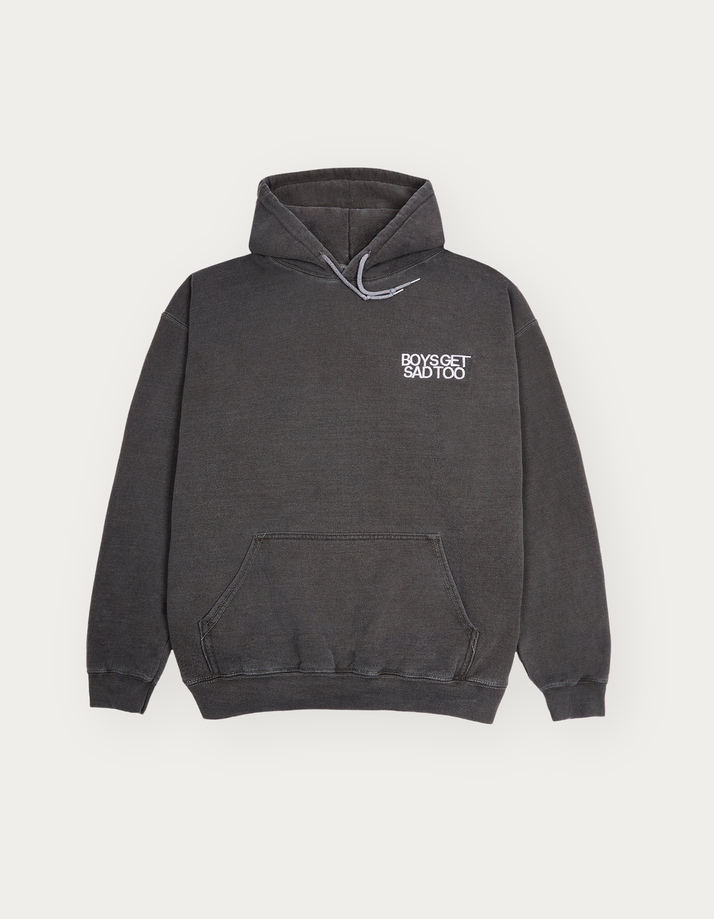 ESSENTIALS OVER DYED HOODY VINTAGE BLACK
