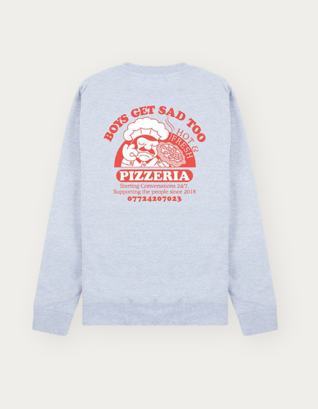 PIZZA CREWNECK GREY