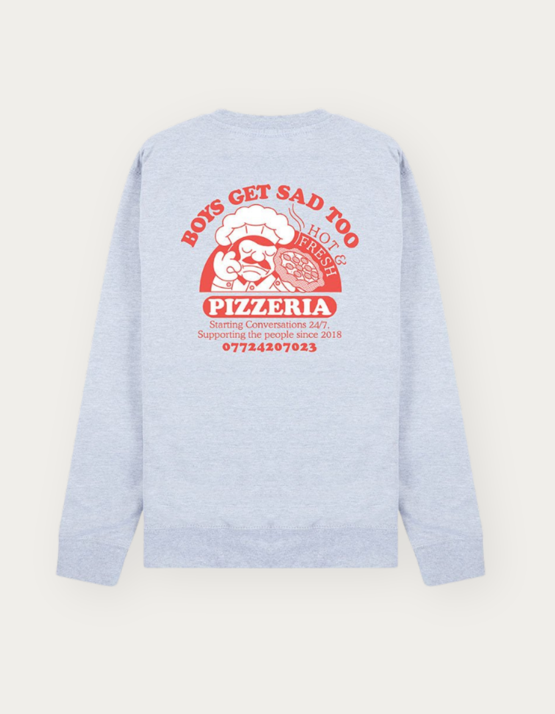 PIZZA CREWNECK GREY