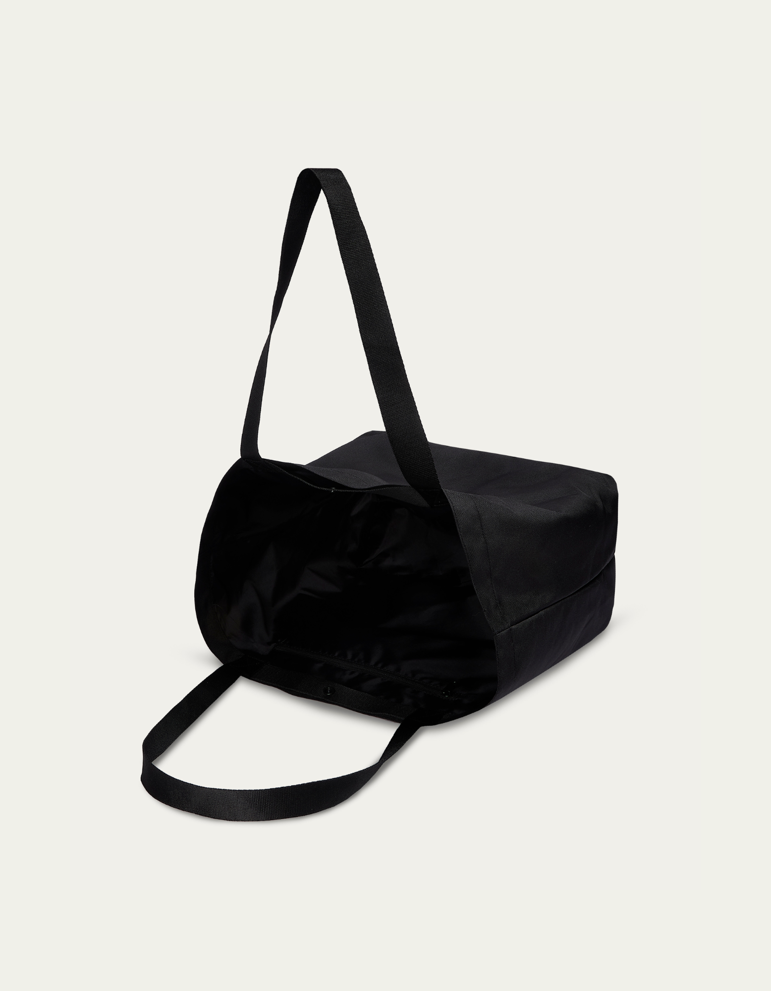 BLOCK LOGO BLACK CARRYALL TOTE BAG
