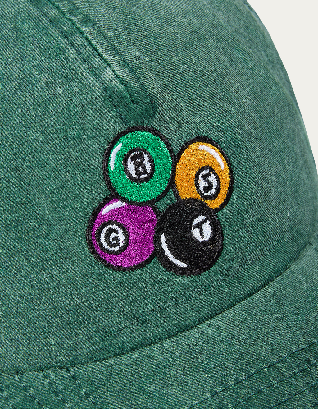 POOL CAP VINTAGE GREEN 5-PANEL CAP