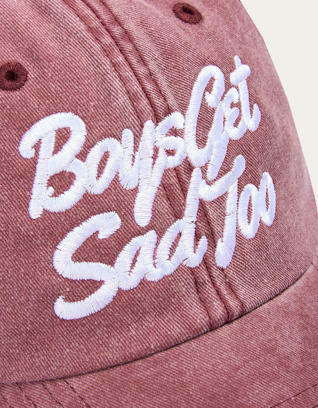 SCRIPT VINTAGE RED 6-PANEL CAP