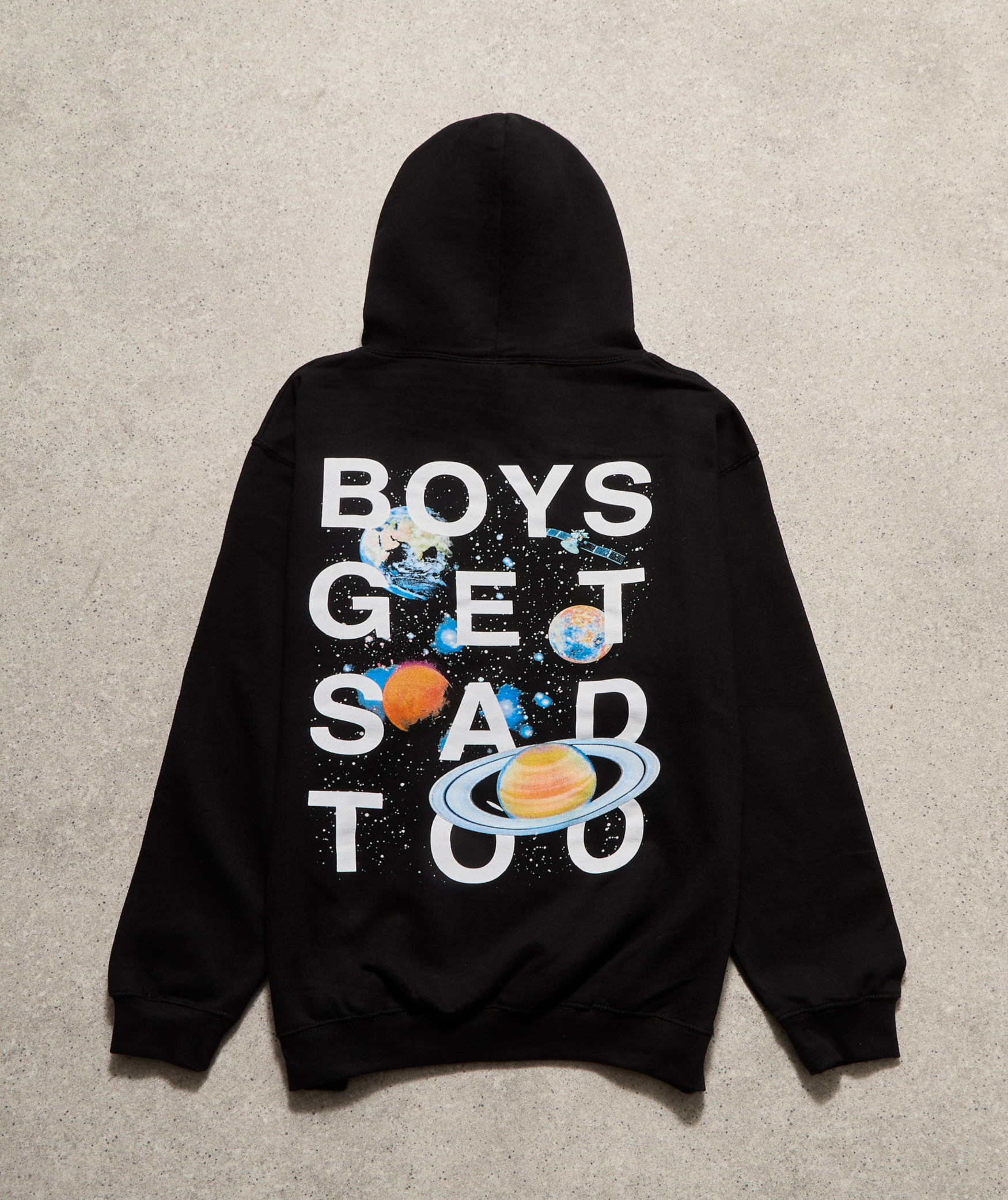 SPACE HOODY BLACK – Boys Get Sad Too - Main Image