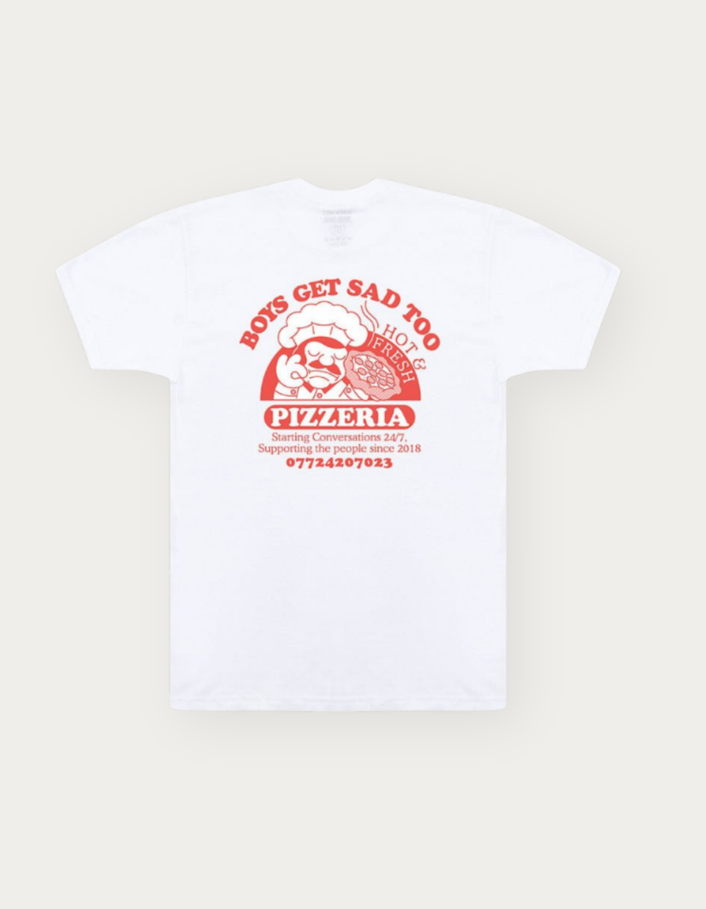 PIZZA TEE WHITE