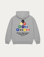 POOL TABLE ZIP HOODY GREY