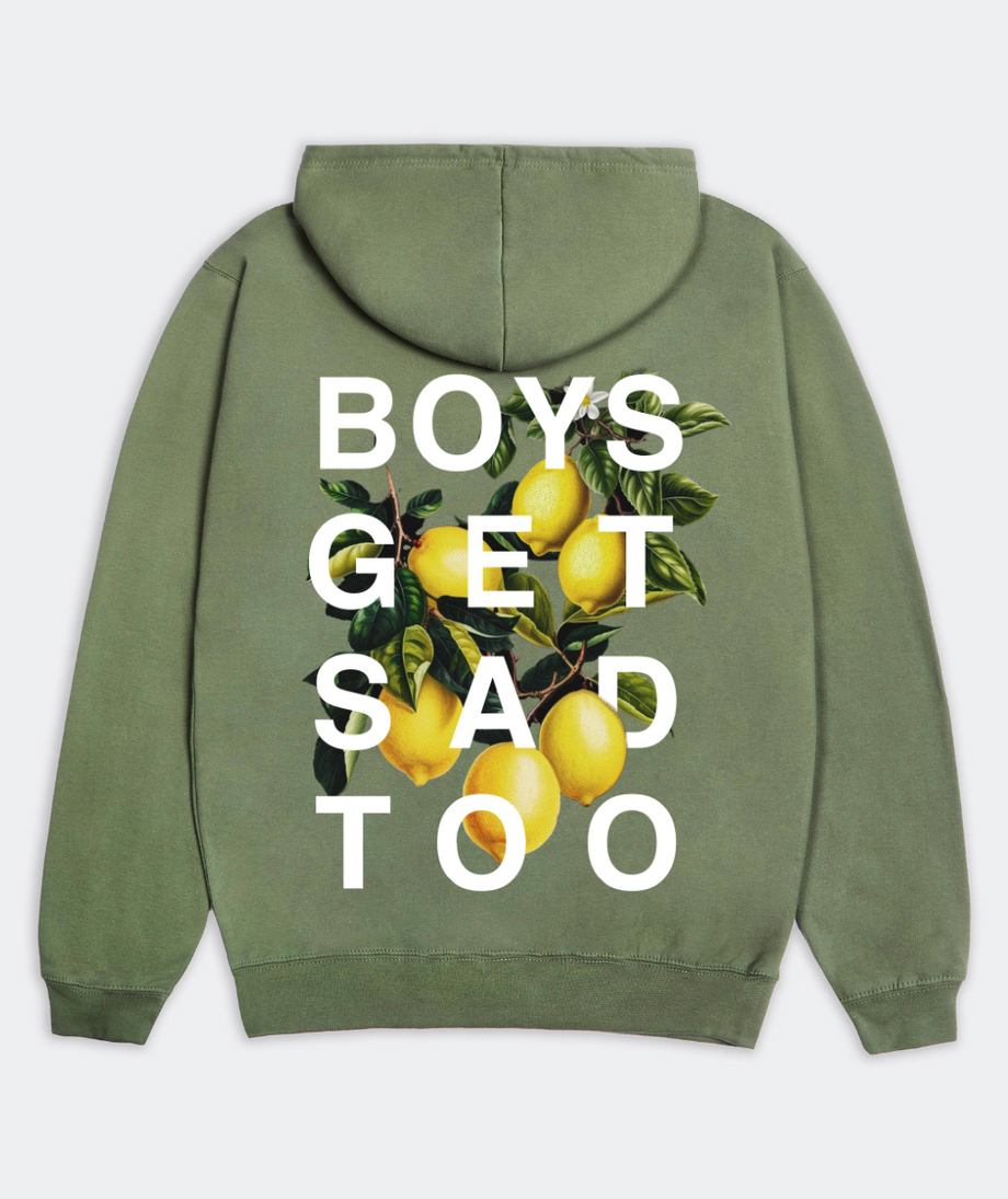 LEMON HOODY MOSS GREEN – Boys Get Sad Too LEMON HOODY MOSS GREEN – Boys Get Sad Too