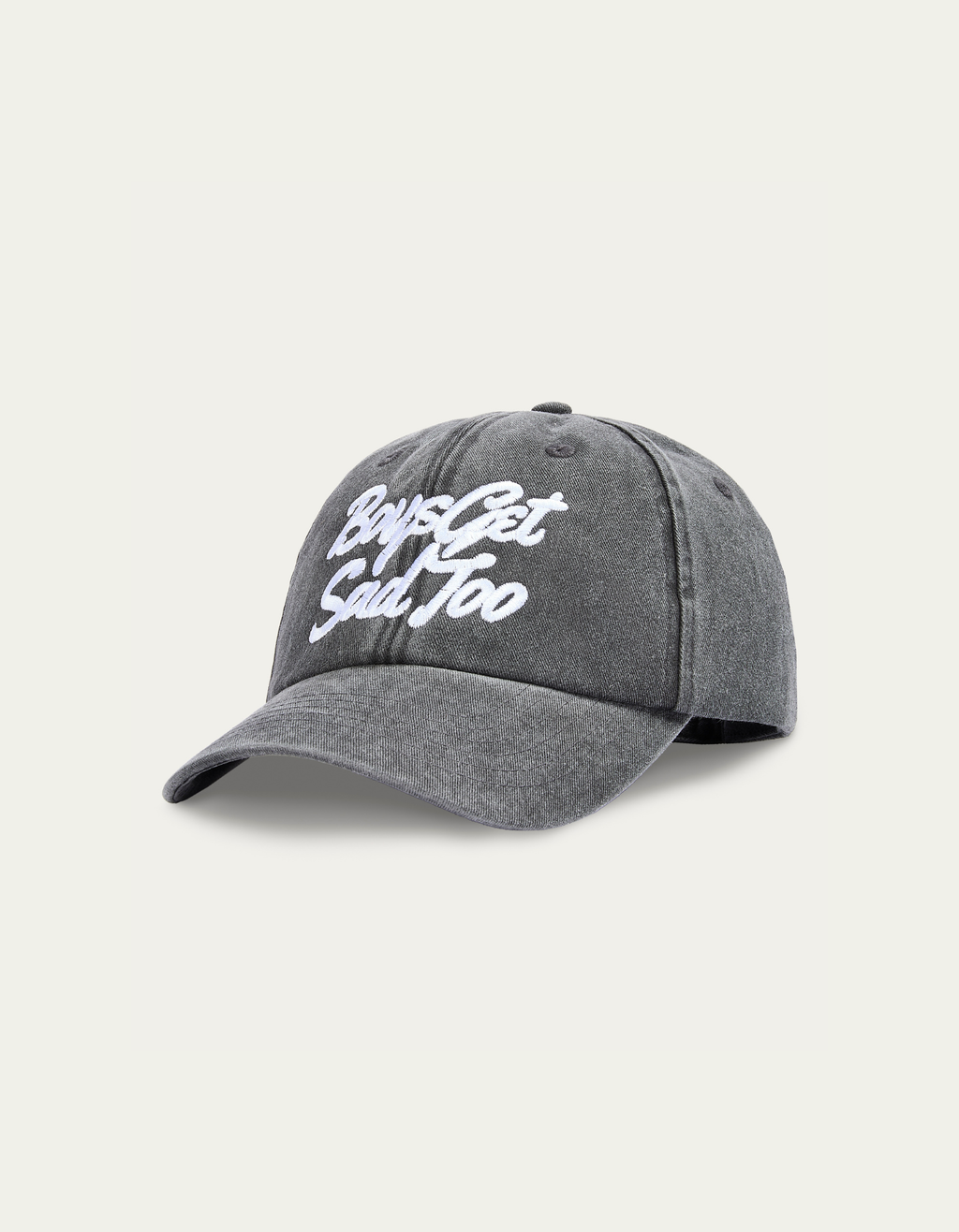 SCRIPT VINTAGE BLACK 6-PANEL CAP