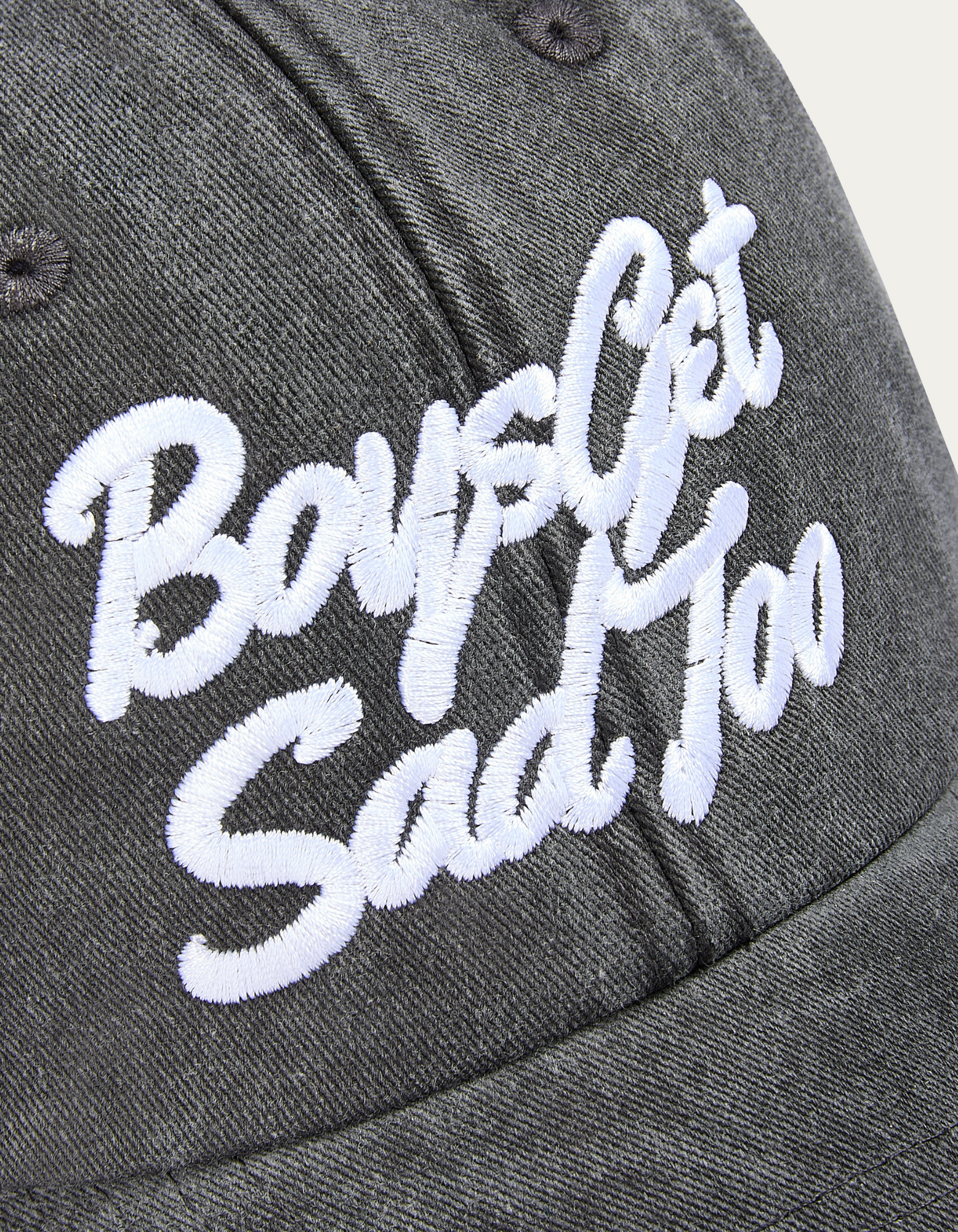 SCRIPT VINTAGE BLACK 6-PANEL CAP