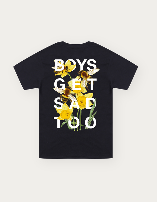 BEES & DAFFODIL TEE BLACK