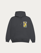 BEES & DAFFODIL HOODY DARK GREY