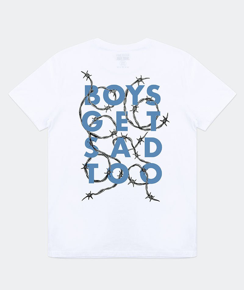 BARBED WIRE TEE OFF WHITE - Boys Get Sad Too