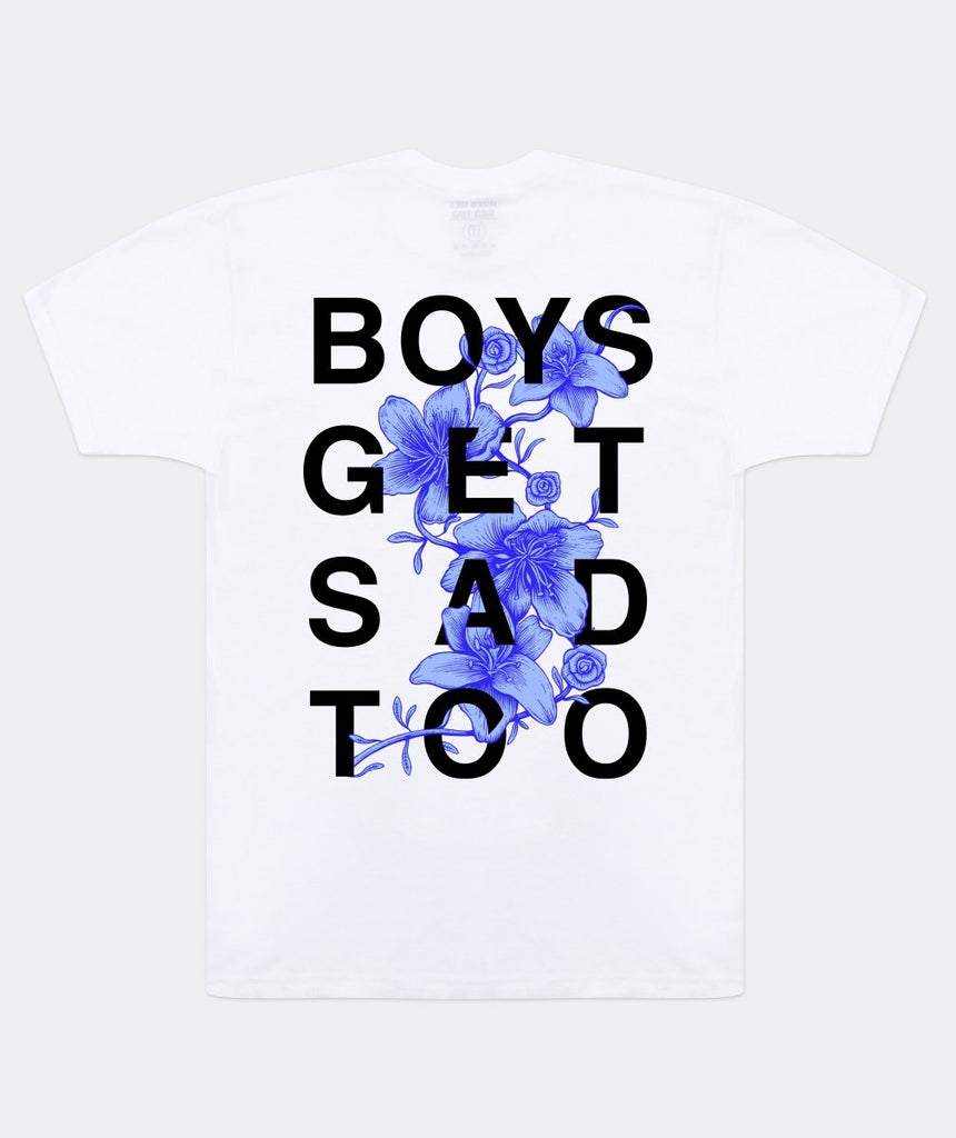 FLOWER TEE WHITE - Boys Get Sad Too