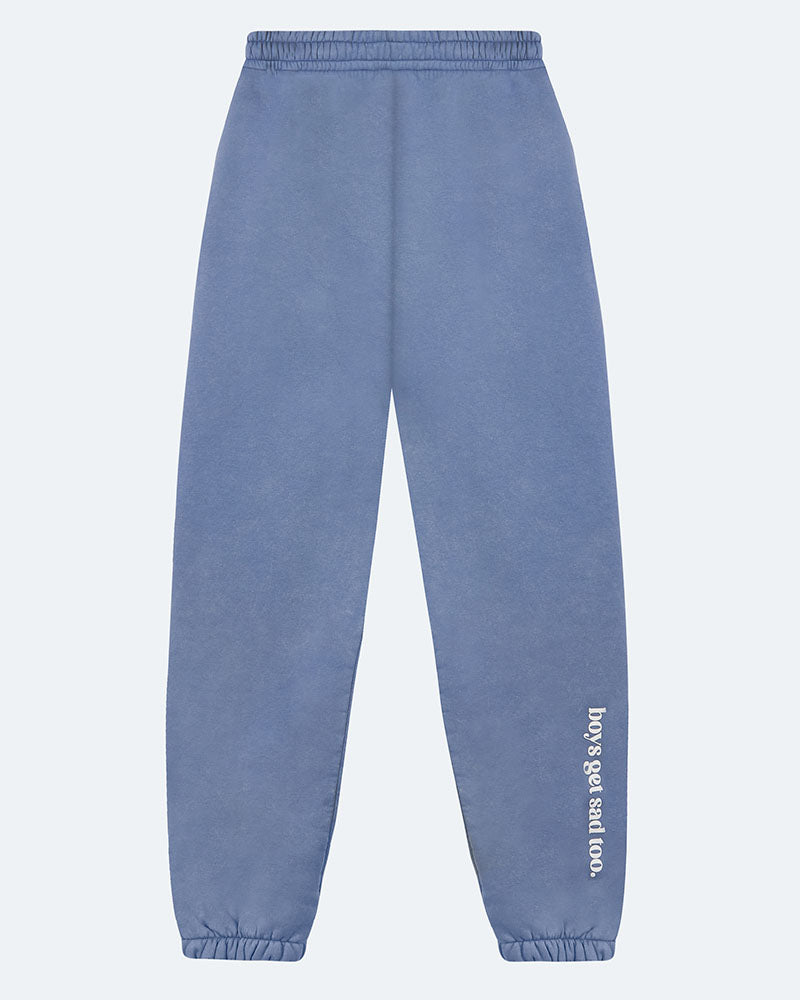 VINTAGE WASH TRACKSUIT BOTTOM STONEWASH BLUE - Boys Get Sad Too